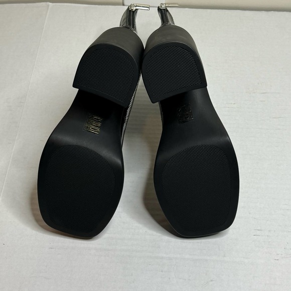 Free People Black Double Stack Platform Boot NEW Size 8.5 - Picture 8 of 9